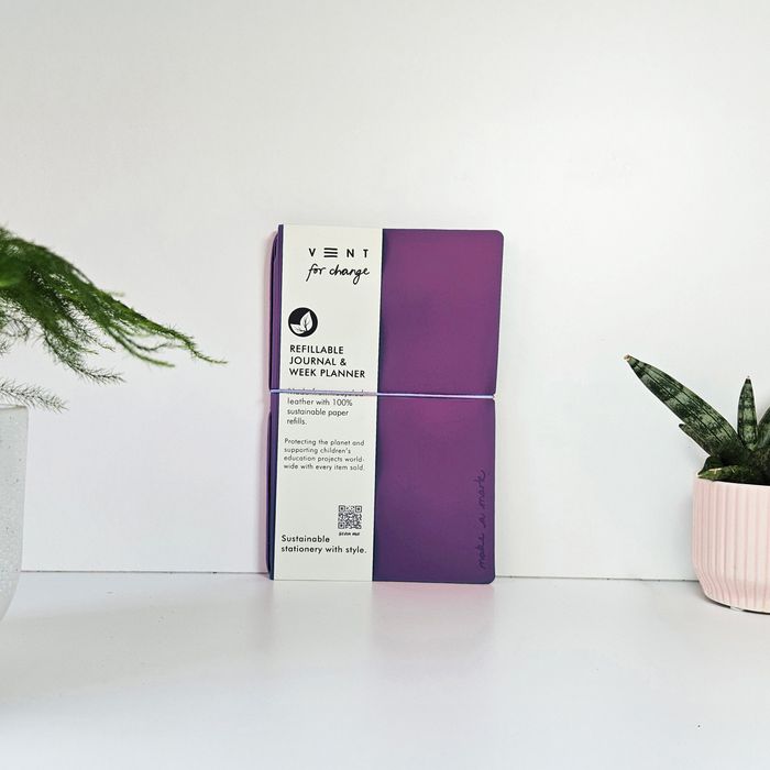 Make a Mark Recycled Leather Refillable Planners
