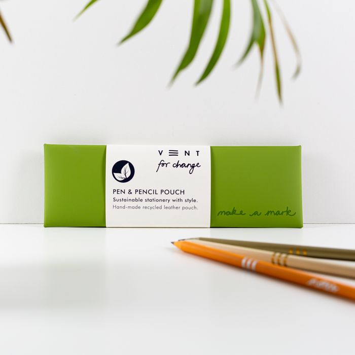 Make a Mark Handmade Recycled Leather Pen/Pencil Pouch