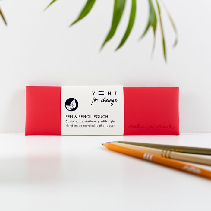 Make a Mark Handmade Recycled Leather Pen/Pencil Pouch