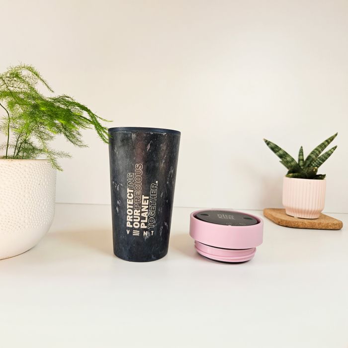Recycled Travel Cups made from recycled Clothing & Fabrics