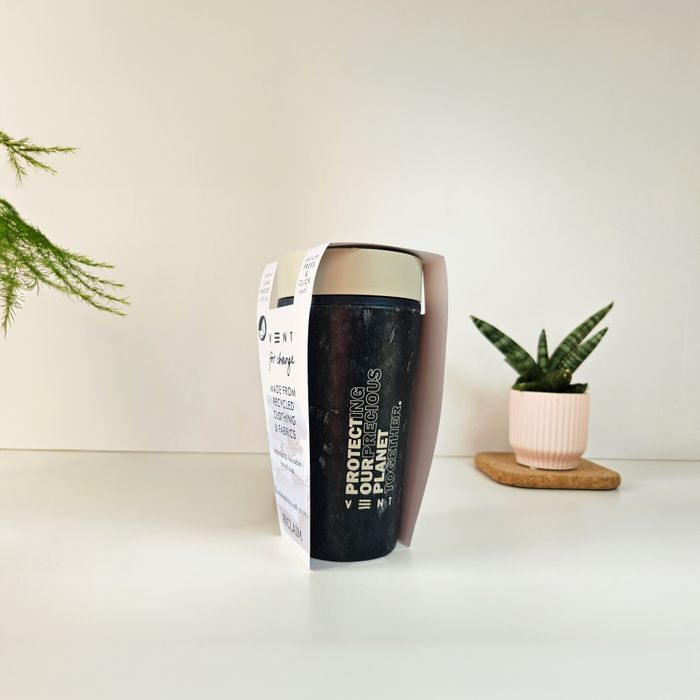 Recycled Travel Cups made from recycled Clothing & Fabrics