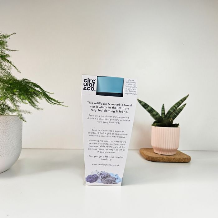 Recycled Travel Cups made from recycled Clothing & Fabrics