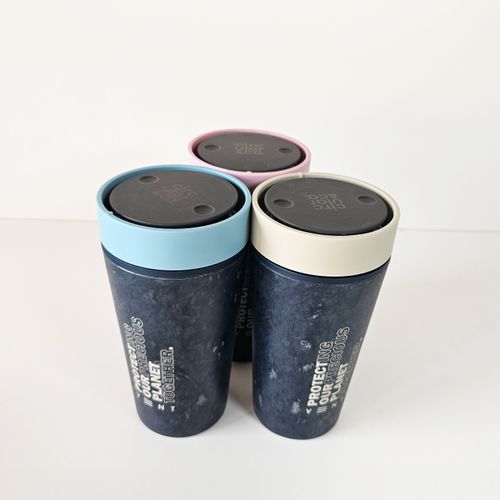 Recycled Travel Cups made from recycled Clothing & Fabrics