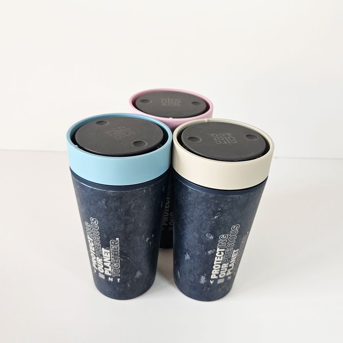 Recycled Travel Cups made from recycled Clothing & Fabrics