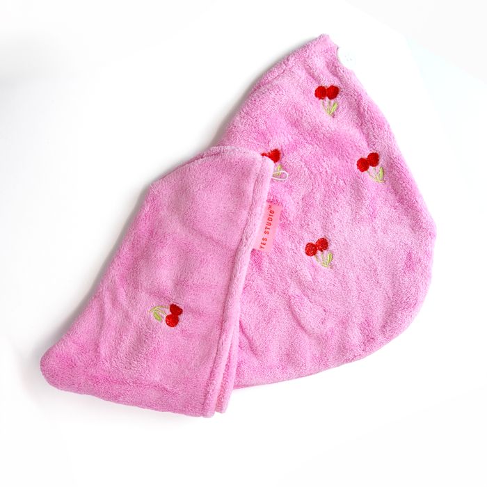 Yes Studio Cherry Print Hair Towel Turban