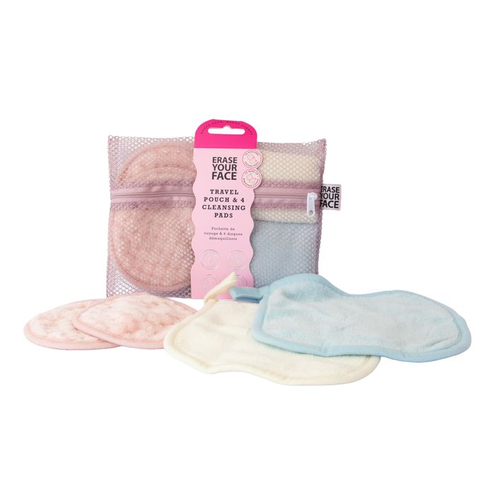 Erase Your Face Travel Pouch with Cloths 4pk