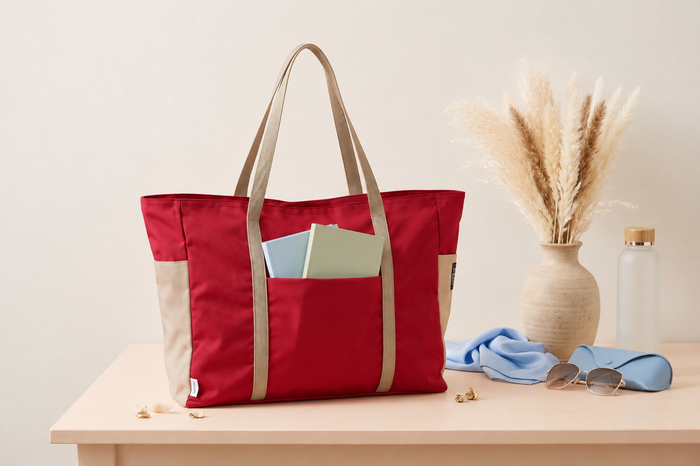 Recycled Ocean Bound Plastic Large Zipped Shopper