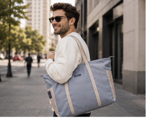 Recycled Ocean Bound Plastic Large Zipped Shopper
