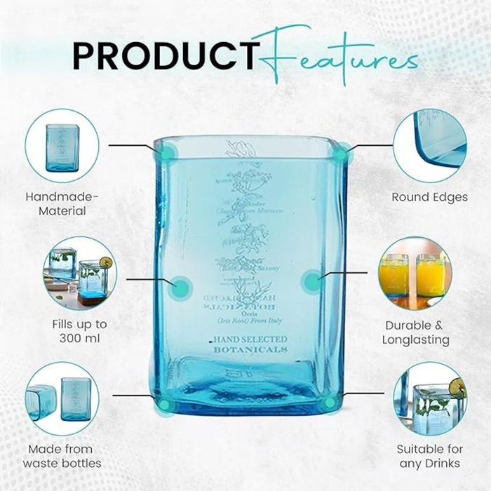 Bombay Sapphire Upcycled Drinking Glass