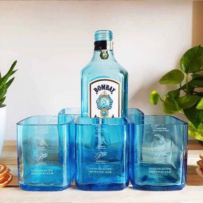 Bombay Sapphire Upcycled Drinking Glass