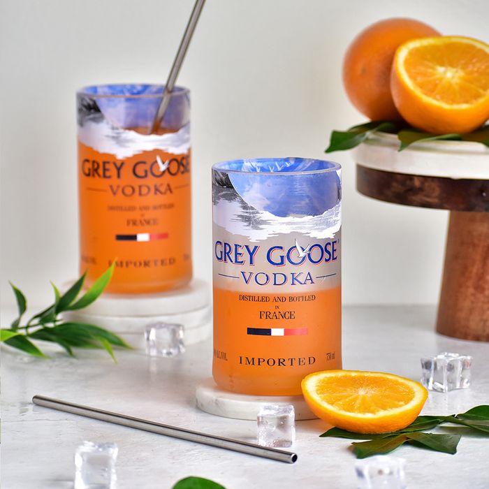 Grey Goose Upcycled Drinking Glass