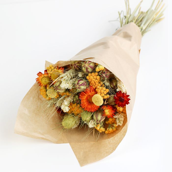 Orange Dried Flower Bouquet