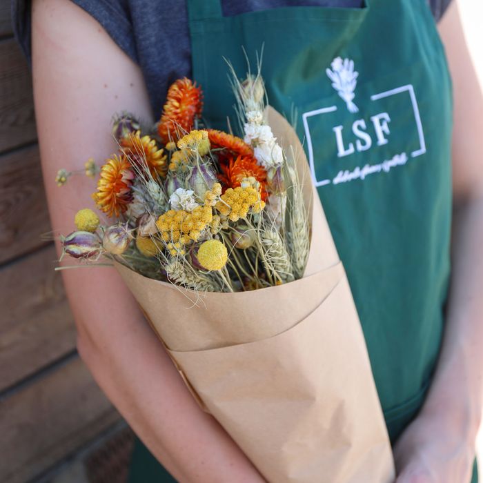 Orange Dried Flower Bouquet