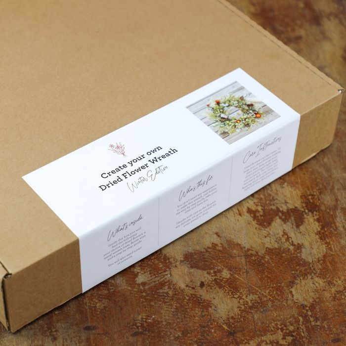 Winter Dried Flower Wreath Kit