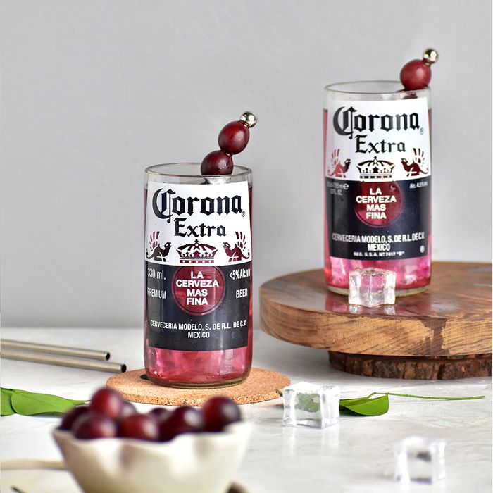 Corona Upcycled Drinking Glass