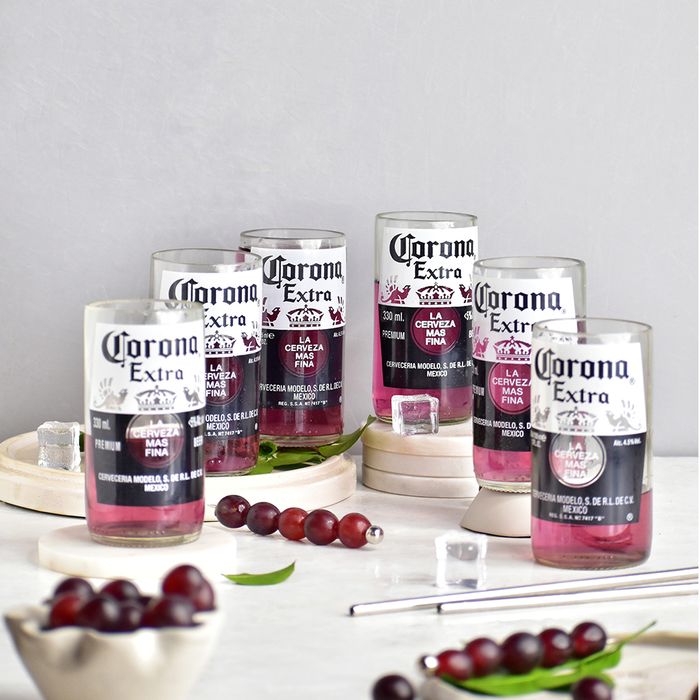 Corona Upcycled Drinking Glass