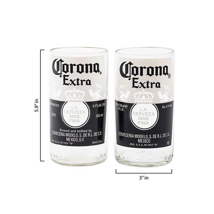 Corona Upcycled Drinking Glass