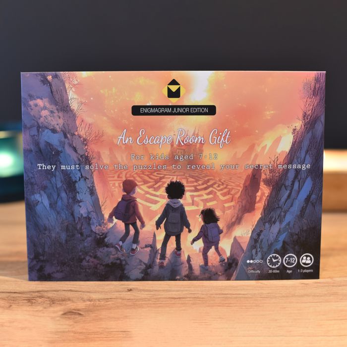 The Enigmagram Junior Edition: A Puzzle Game Birthday Card for Kids Aged 7-12