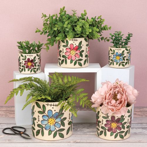 Folk Flower Planters