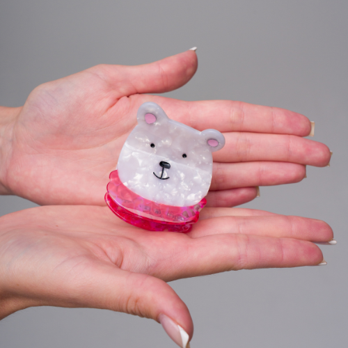 HH0828 Bear Head Hair Claw Clip