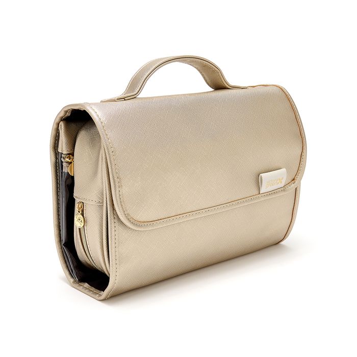 'Emma' 3-in-1 Hanging Wash Bag in Gold
