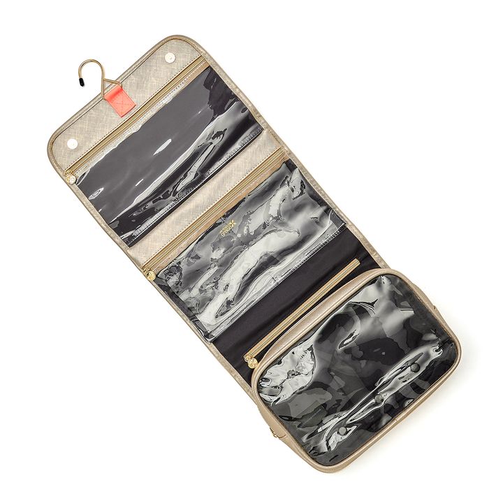 'Emma' 3-in-1 Hanging Wash Bag in Gold