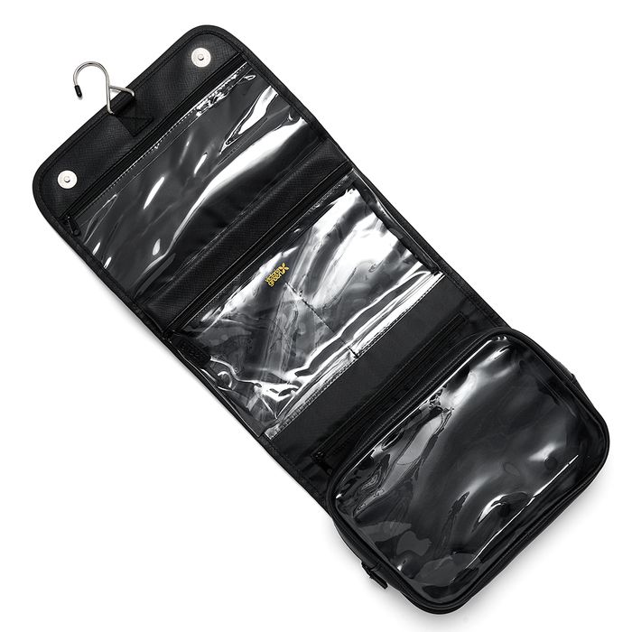 'Emma' 3-in-1 Hanging Wash Bag in Black