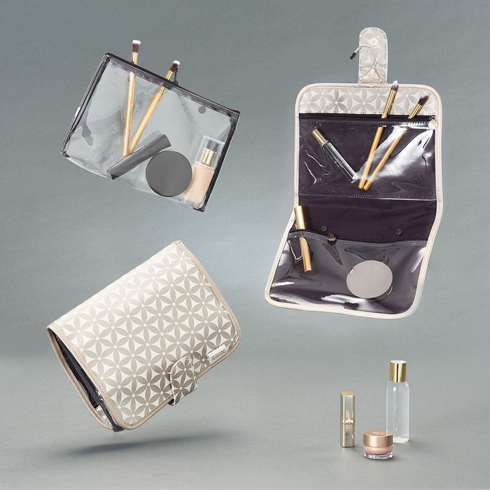 'Kate' Hanging Beauty Bag in Starflower Gold