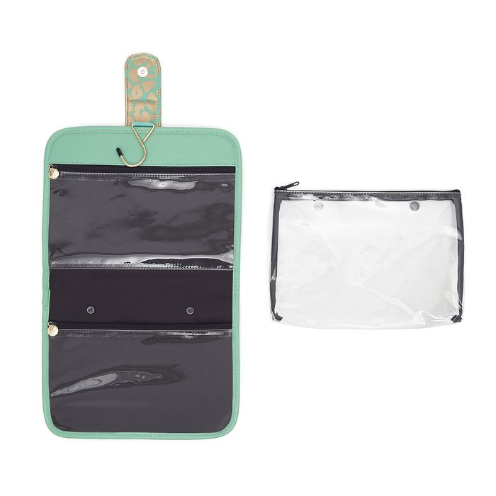 'Kate' Hanging Beauty Bag in Leopard Jade