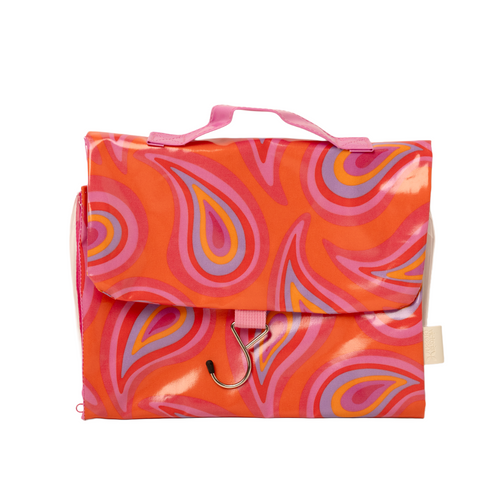 Threefold Hanging Wash Bag – Groovy Paisley