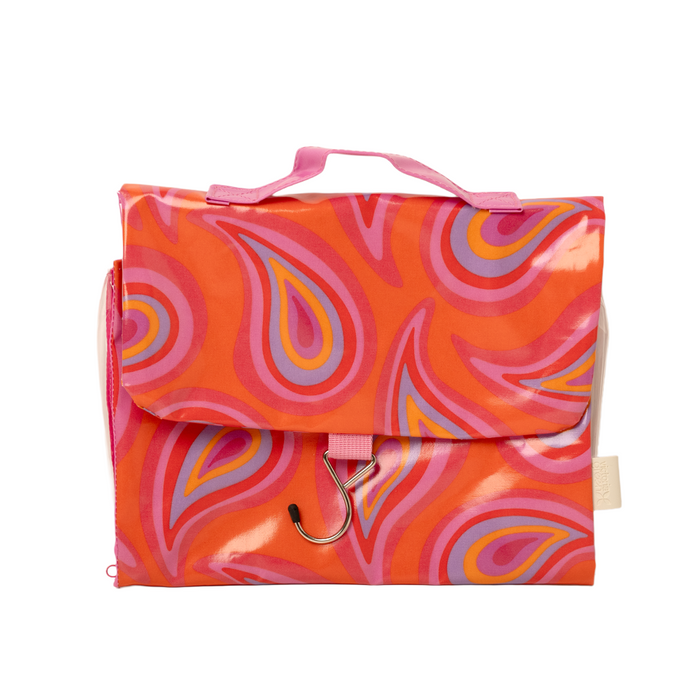 Threefold Hanging Wash Bag – Groovy Paisley