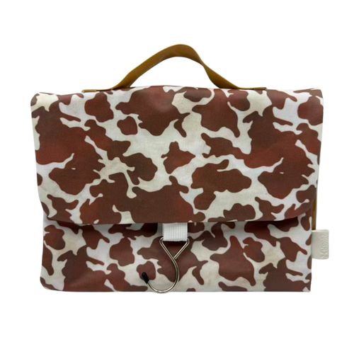 Threefold Hanging Wash Bag - Cow Print