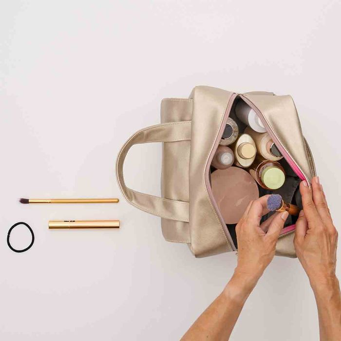 'Iris' Carry All Wash Bag in Gold