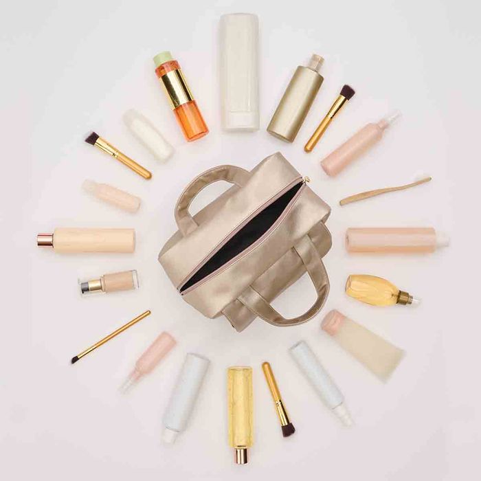 'Iris' Carry All Wash Bag in Gold