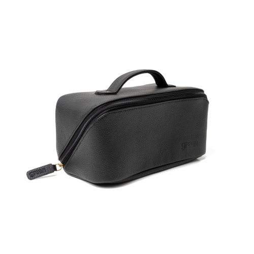 'Freya' Fold-Out Makeup Bag in Black