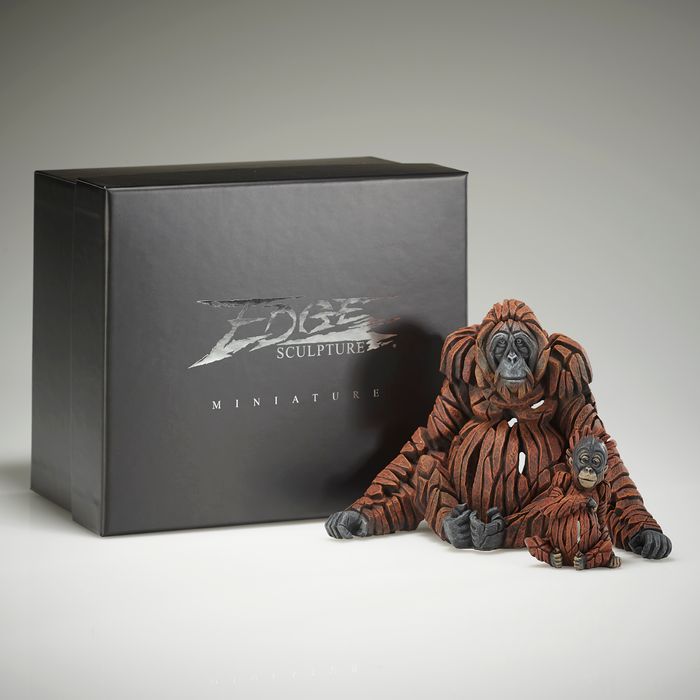 Edge Sculpture - Miniature Orangutan and Baby