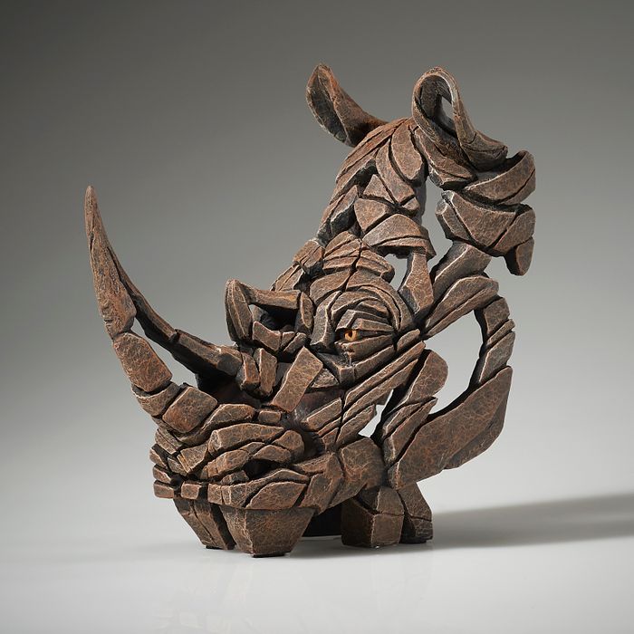 Edge Sculpture - Miniature Rhinoceros Bust