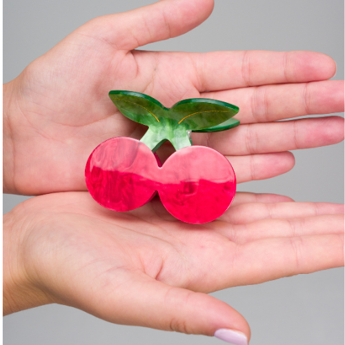 HH0832 Cherries Hair Claw Clip