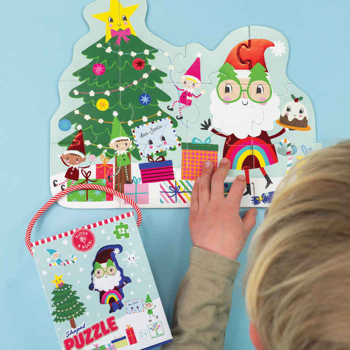 12 piece Shaped Boxed Jigsaw Puzzle - Christmas