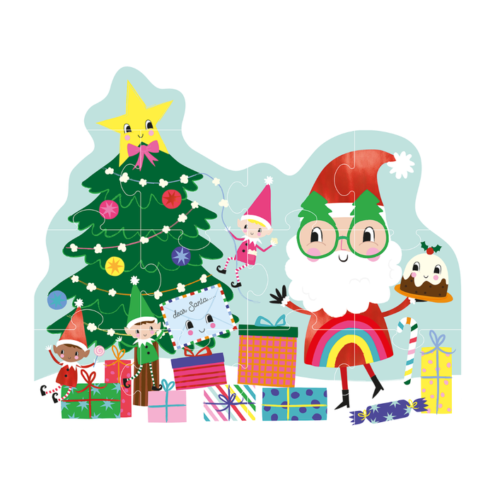 12 piece Shaped Boxed Jigsaw Puzzle - Christmas