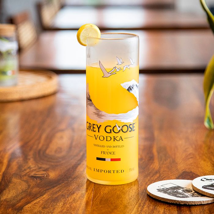 Grey Goose Tall Upcycled Drinking Glass
