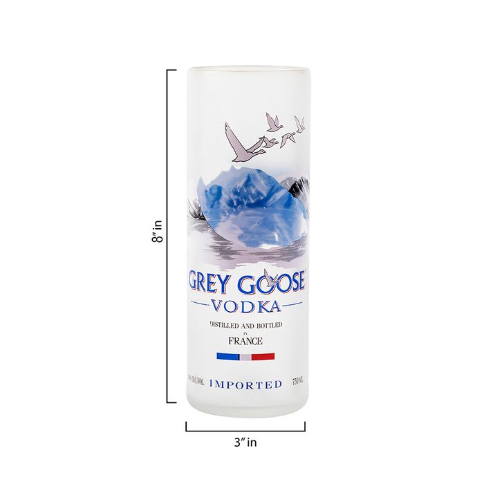 Grey Goose Tall Upcycled Drinking Glass