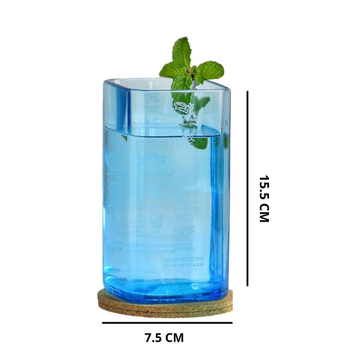 Upcycled Bombay Sapphire Tall Drinking Glass  