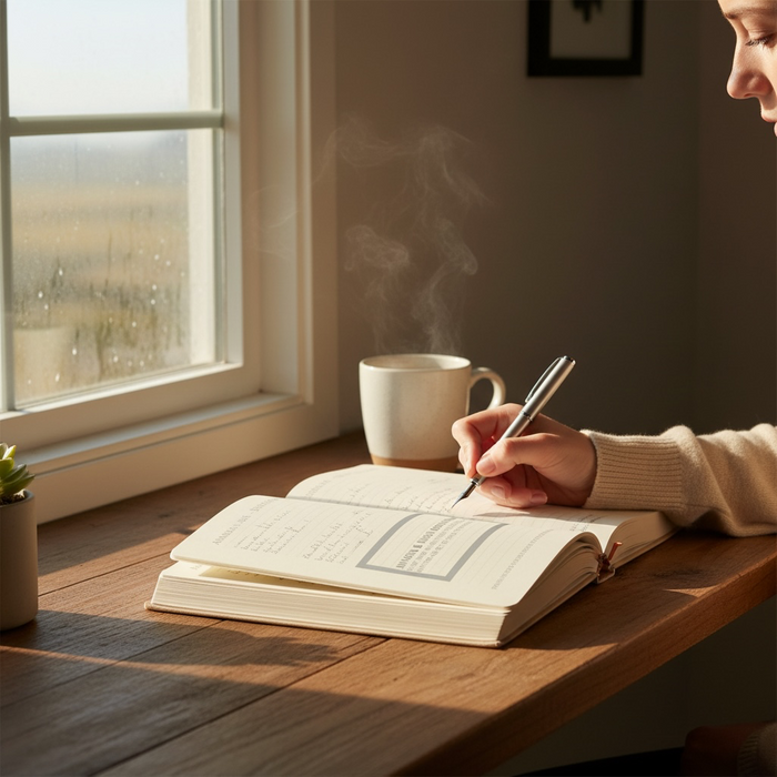Awake and Align: A calming therapeutic journalling guide designed to create clarity, calm, and Intention