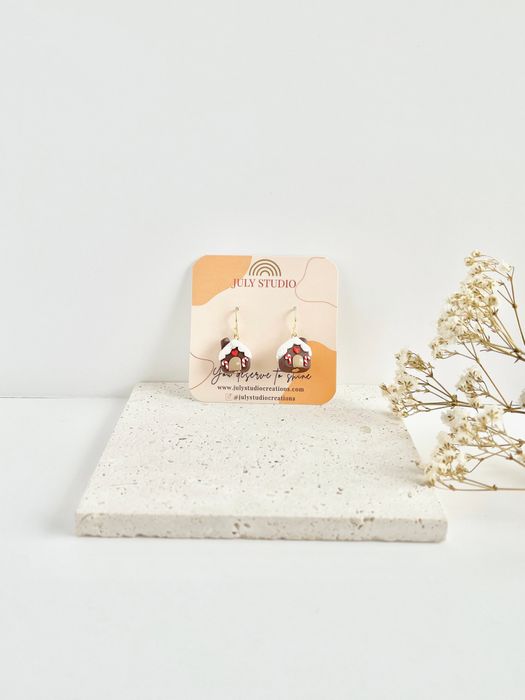 Gingerbread House Earrings
