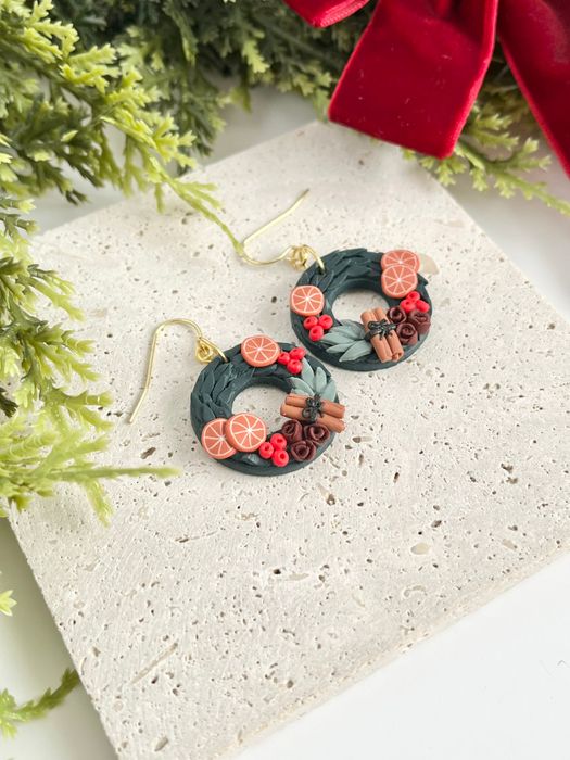 Christmas Wreath Earrings