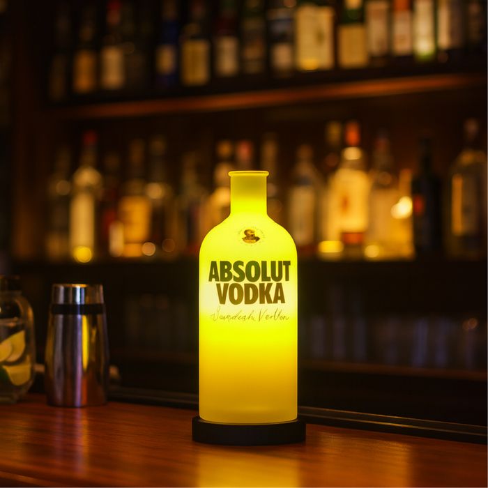 Absolut Vodka Upcycled Bottle Lamp