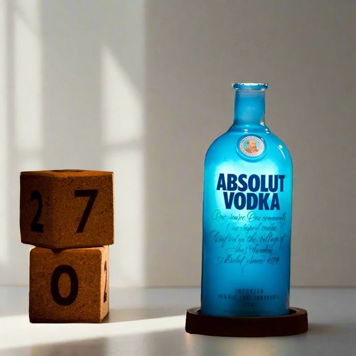 Absolut Vodka Upcycled Bottle Lamp