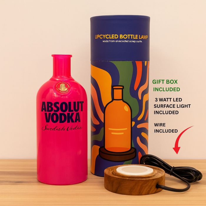 Absolut Vodka Upcycled Bottle Lamp