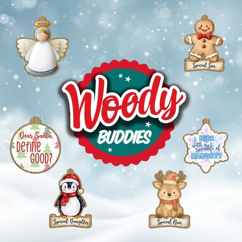 Woody Buddies Christmas Decorations